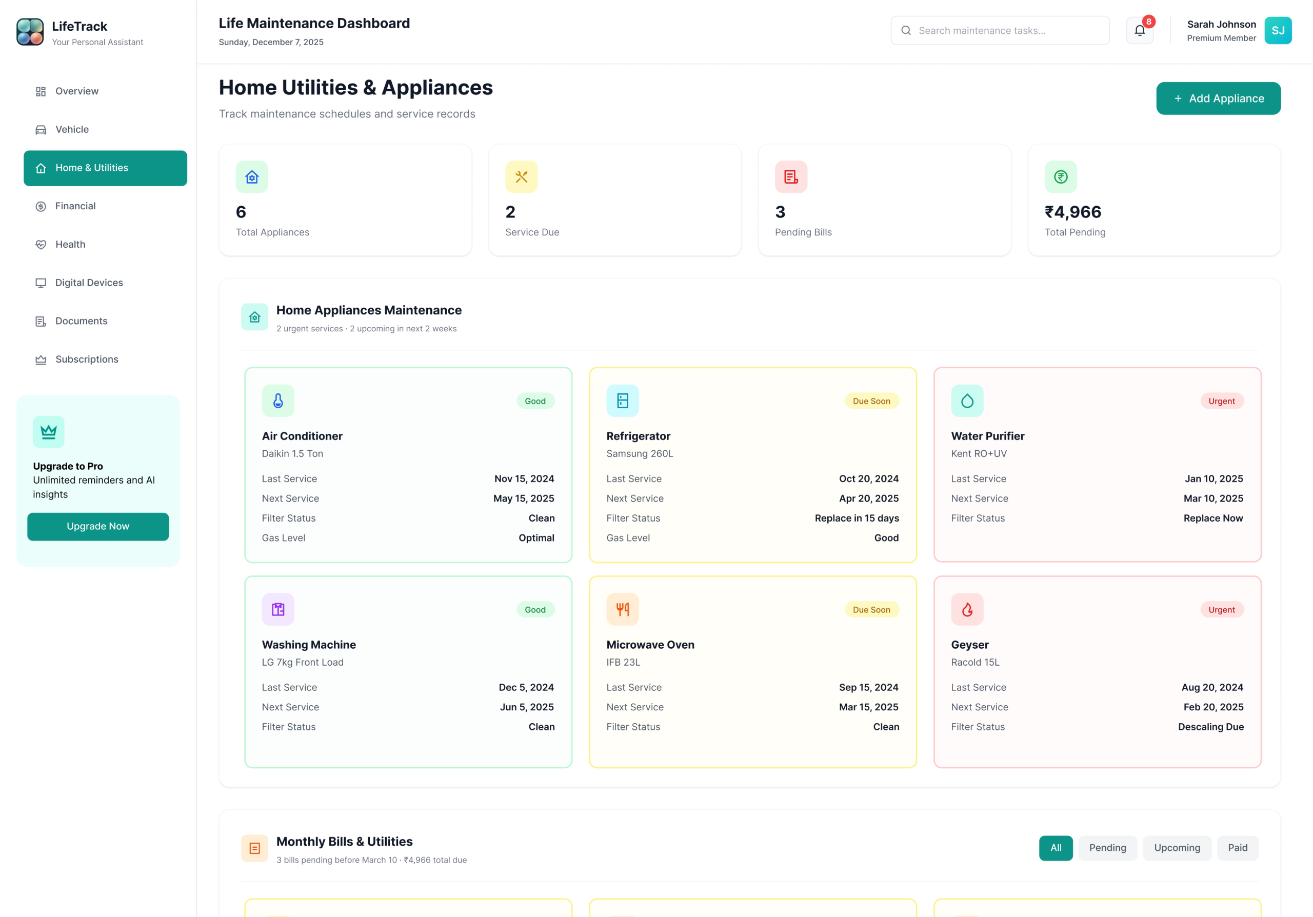LifeTrack Home & Utilities