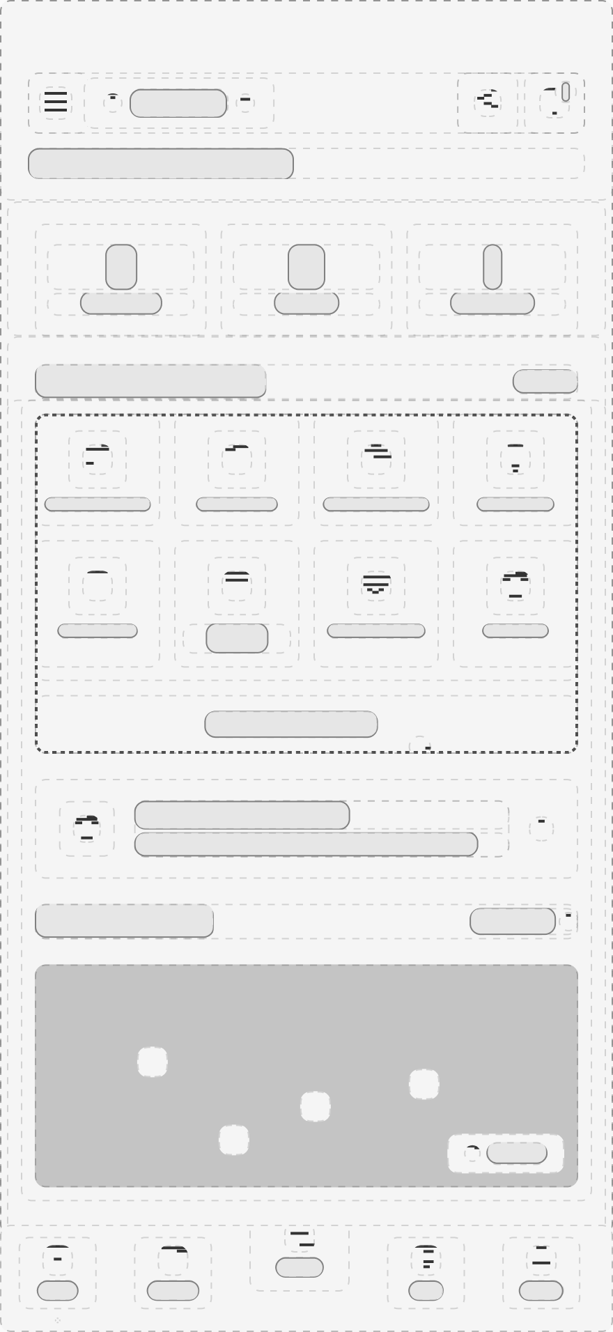 Home Screen Wireframe