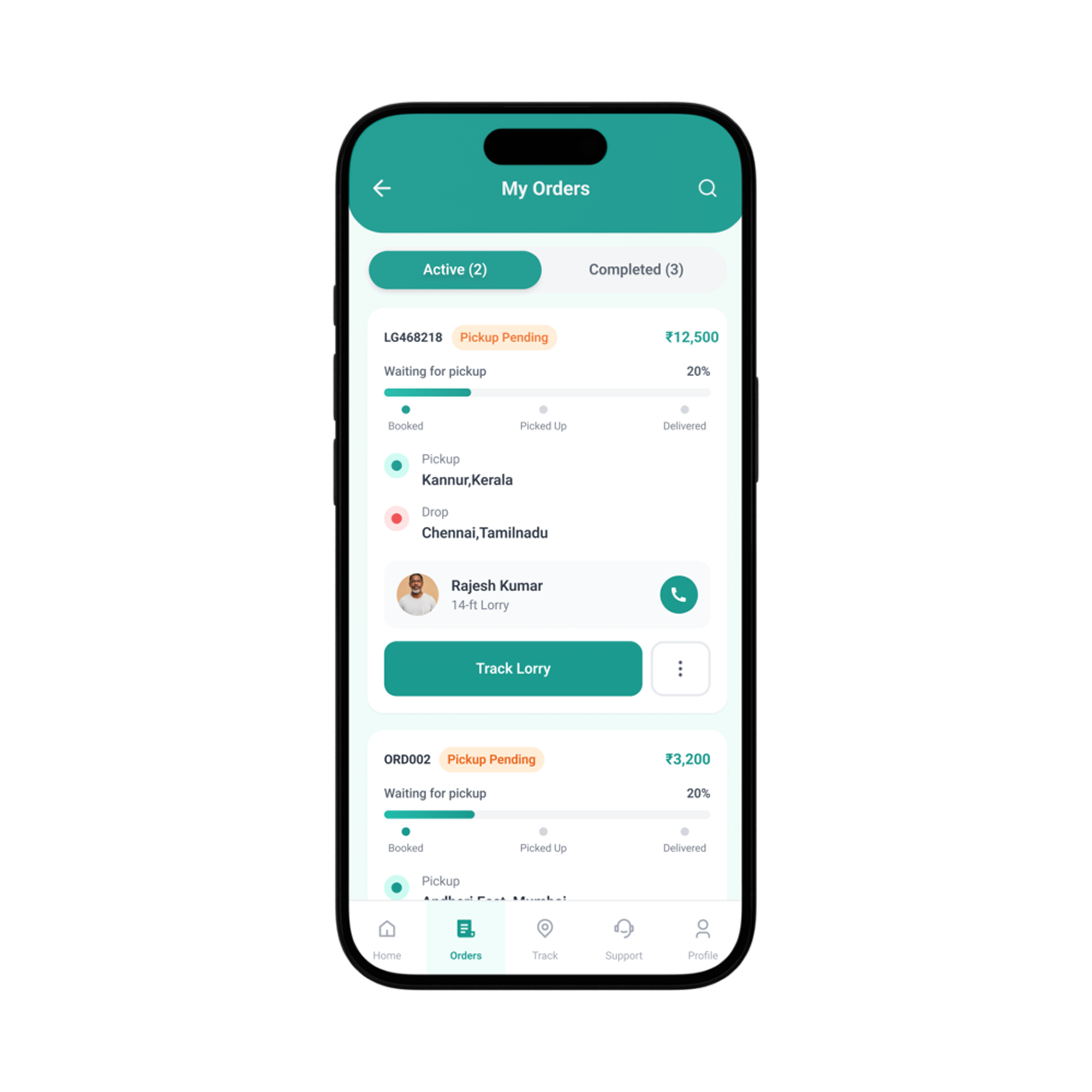 LoadGo Orders Screen